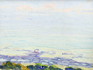 Sigismund Righini: Folkestone. Meer, 1910, Öl auf Leinwand. Foto: Reto Pedrini © Stiftung Righini-Fries Zürich