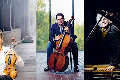 Esther Hoppe, Christian Poltéra & Ronald Brautigam (Fotos: Irène Zandel, Nikolaj Lund, Marco Borggreve)