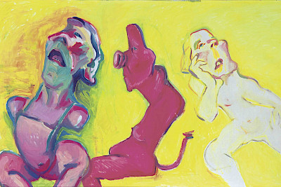 Maria Lassnig, 3 Arten zu sein, 2004, Ursula Hauser Collection, Schweiz, © Maria Lassnig Stiftung / 2026, ProLitteris, Zürich, Foto: Jon Etter